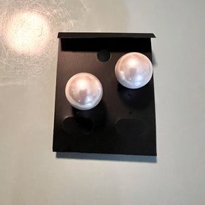 NWOT .925 Sterling  2 in 1 Cubic Zirconia Starburst Simulated Pearl Earrings